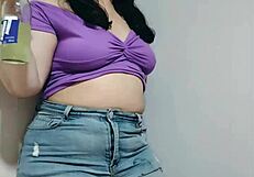 Nicole Teasing Before Stuffing Her Stomach