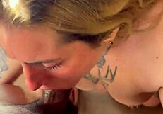 Latina Blonde Sucks And Rides Cock For Facial