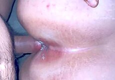 Doggy Style Creampie with Latina During Her Period at Gym