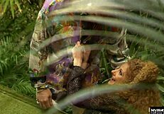 i'm a beautiful redhead lady with big tits, bent over for doggystyle hardcore sex with my couple