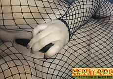 I masturbate with a vibrator and swallow a delicious cock