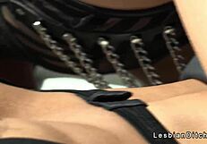 Interracial lesbian anal with sex toys