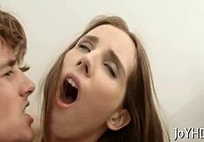 Watch The Schlong Roughly Penetrate The Teen's Twat And Asshole, Making Her Moan. Her Small Tits Bounce As She Takes It All