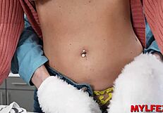 Easter bunny surprises gorgeous milf in kitchen