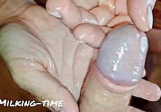 Pretty pink nails milk him dry with four explosive cumshots in kinky session