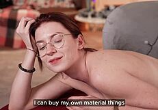 after-work massage gets her ready for sex