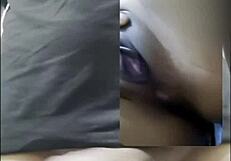 Filipina Girlfriend Gets Wet During Call Video Sex on App.