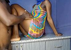 just a quickie in the living room with neighbor's huge cock