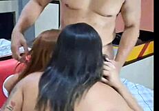 Big tits whores party in motel with blowjobs.