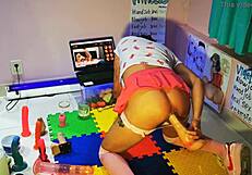 Watching a Teen 18+ Otaku Schoolgirl Get Nailed While I Play with My Dildo Drives Me Wild