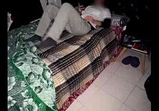 Mexican stepmom with big tits fucks student stepson watching tv in homemade video