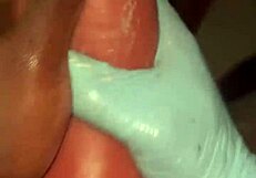 Stocking And Deep Throating Sextoy Like Slave