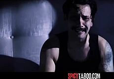 this big tits teen stepdaughter sneaks into stepdad’s bed for a wild pussy fuck