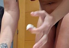 Claudia Bavel Compilation: Playing with Dildos in Shower with Big Natural Tits