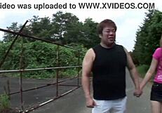 Naughty Asian Babe Sarina Tsubaki Sucks Cock in Public Spot