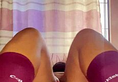 Curvy Ebony's Huge Ass Fingering and Squirting Pleasure Solo