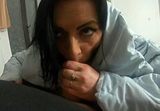 Can You Handle Milfycalla’s Face Fuck and Cum Play in Slutty Long Jacket?