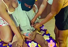 Me and Stepsis Seduce Hotel Worker for Wild Fuck