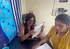 Green old man licks two innocent college girls in wet threesome