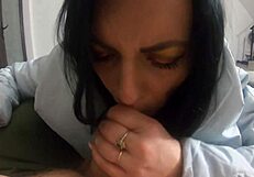 Can You Handle Milfycalla’s Face Fuck and Cum Play in Slutty Long Jacket?