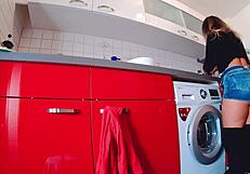 Sizzling hot shorts tease with curvy ass in thong 😏