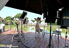 पर्दे के पीछे: मेलिसिया की गीली डबल पेनेट्रेशन और पेशाब पीने की डेब्यू