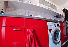 Sizzling hot shorts tease with curvy ass in thong 😏