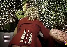 Three Girls Ride Stud in Retro Uniforms