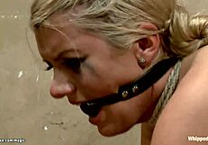 Tied Prostitute Gets Whipped, Gagged, and Deepthroated in Bondage Submission
