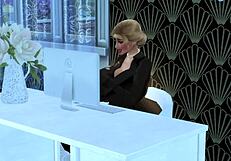 Sims 4 Bella and Milla Fuck at Office