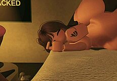 invited over for a quickie but, uh, he brought a friend too... blacked roblox got me in a wild 3some!