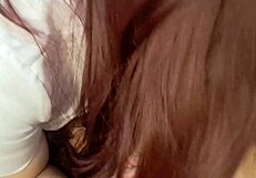 Wanna feel my lips on you? Cosplay babe gives intense blowjob with cum in mouth!