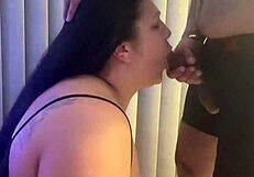 sucking favorite monster cock, deepthroat blowjob with facial cumshot part 3
