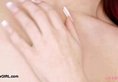 Fiery muse strips and teases with her sexy body