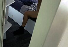 Stepsister caught me spying and rode my cock hard in dirty POV action