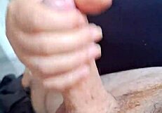 Young Stepdaughter Gives Handjob to Stepfather Alone