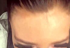 Horny British coed teases with solo toy play on webcam