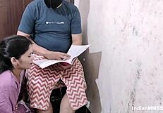 Married Desi Indian couple indulges in early morning romance. Care to sneak a peek at their bent-over play?