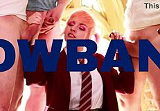 Student gets railed in her uniform by blonde