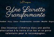 The furry character in crossdressing engages in transforming levrette with French audio.