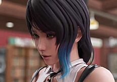 Shandy Stops Time for Blowjob and Doggystyle Fucking, Cums in Mouth