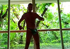 on vacation in cancun mexico with thongs to play