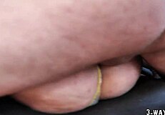 Petite 18+ babe takes two cocks hard in tight ass