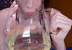 hey, watch bdsm pain slave brooke johnson play with piss and eat ass before getting tied up!