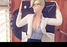 fingering hentai babe in pov masturbation