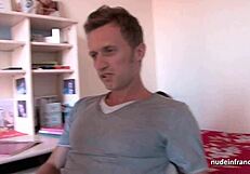 deep anal on busty french brunette in uniform, jizzed on stomach?