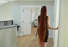 Hey, guess what? I got my curious redhead Erin Everheart to try her first DP with her best friend!