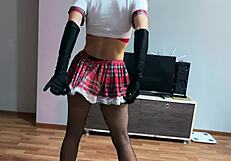 studentgirl myredfoxgirl waits for step dad to take his cock deep inside