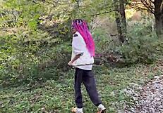 Rough Outdoor Forest Sex with Teen Girl Spanked and Pussy Fucked