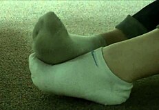 dirty socks hidden in sneakers